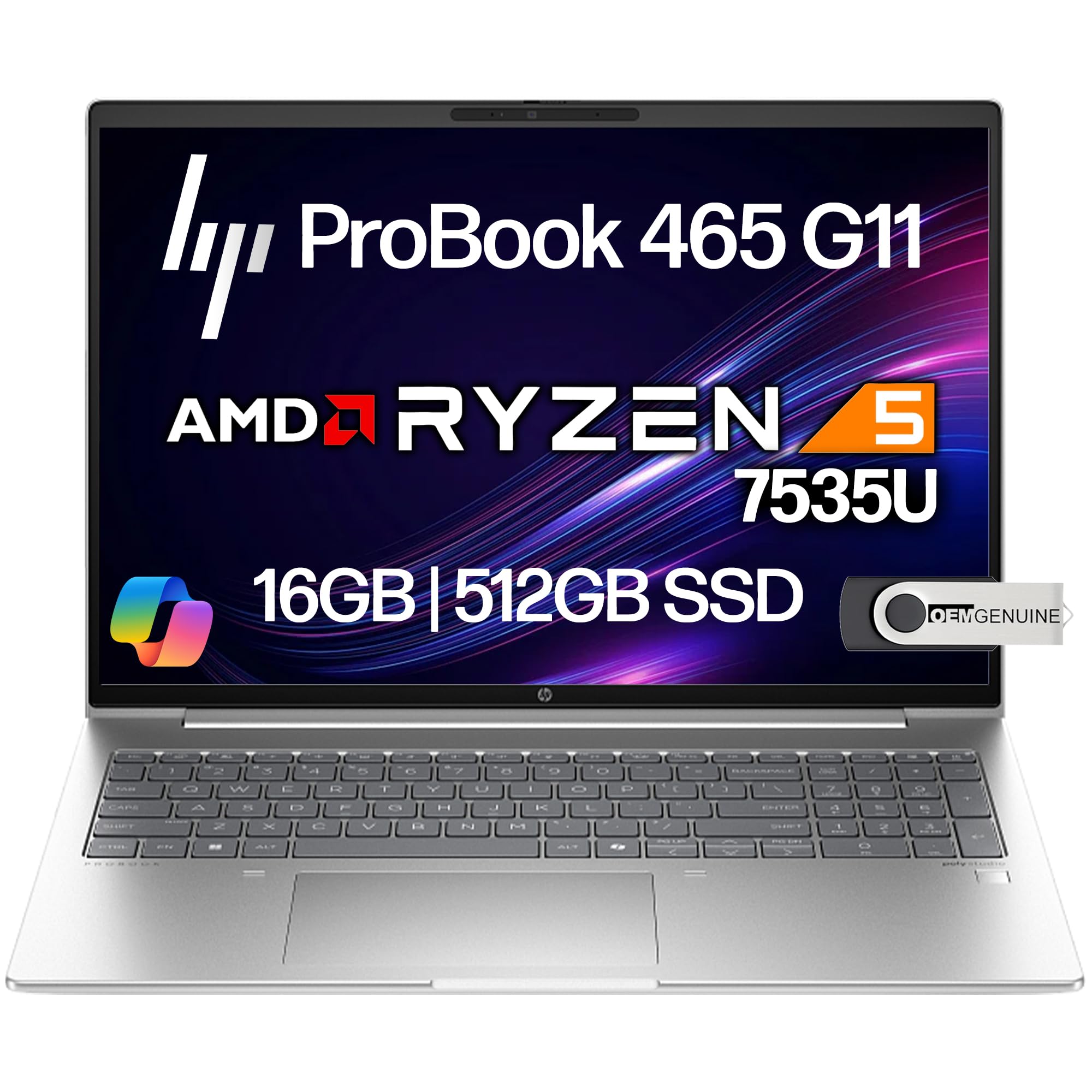 Amazon.com: HP ProBook 465 460 G11 Business Laptop 16” FHD+